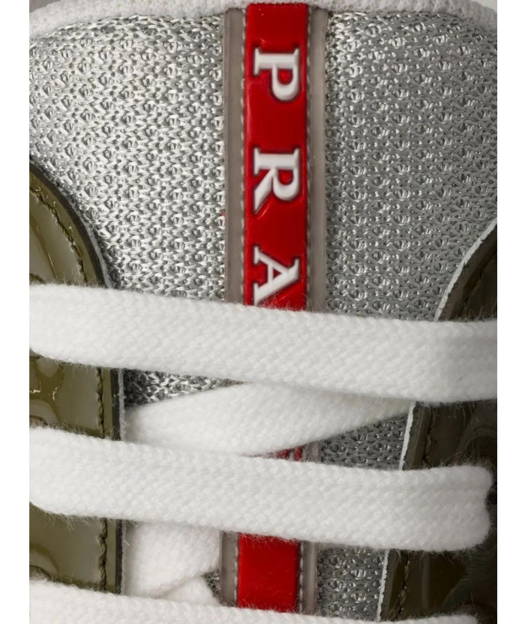 PRADA Кожаные низкие кроссовки / кеды, фото 5