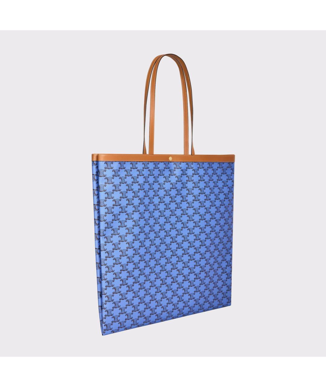 CELINE Синяя тканевая сумка тоут, фото 2