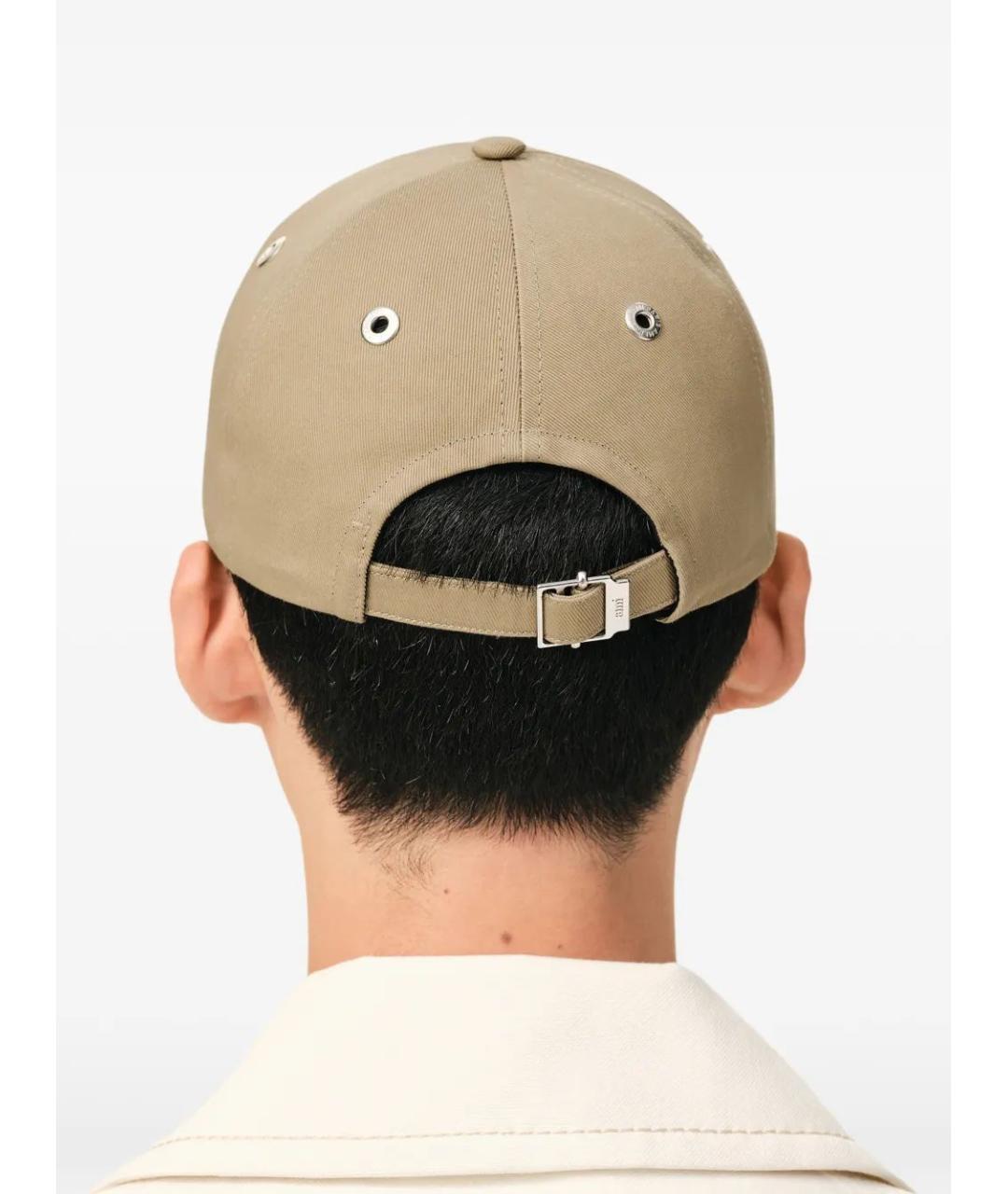 Ami Paris Бежевая хлопковая кепка/бейсболка, фото 3