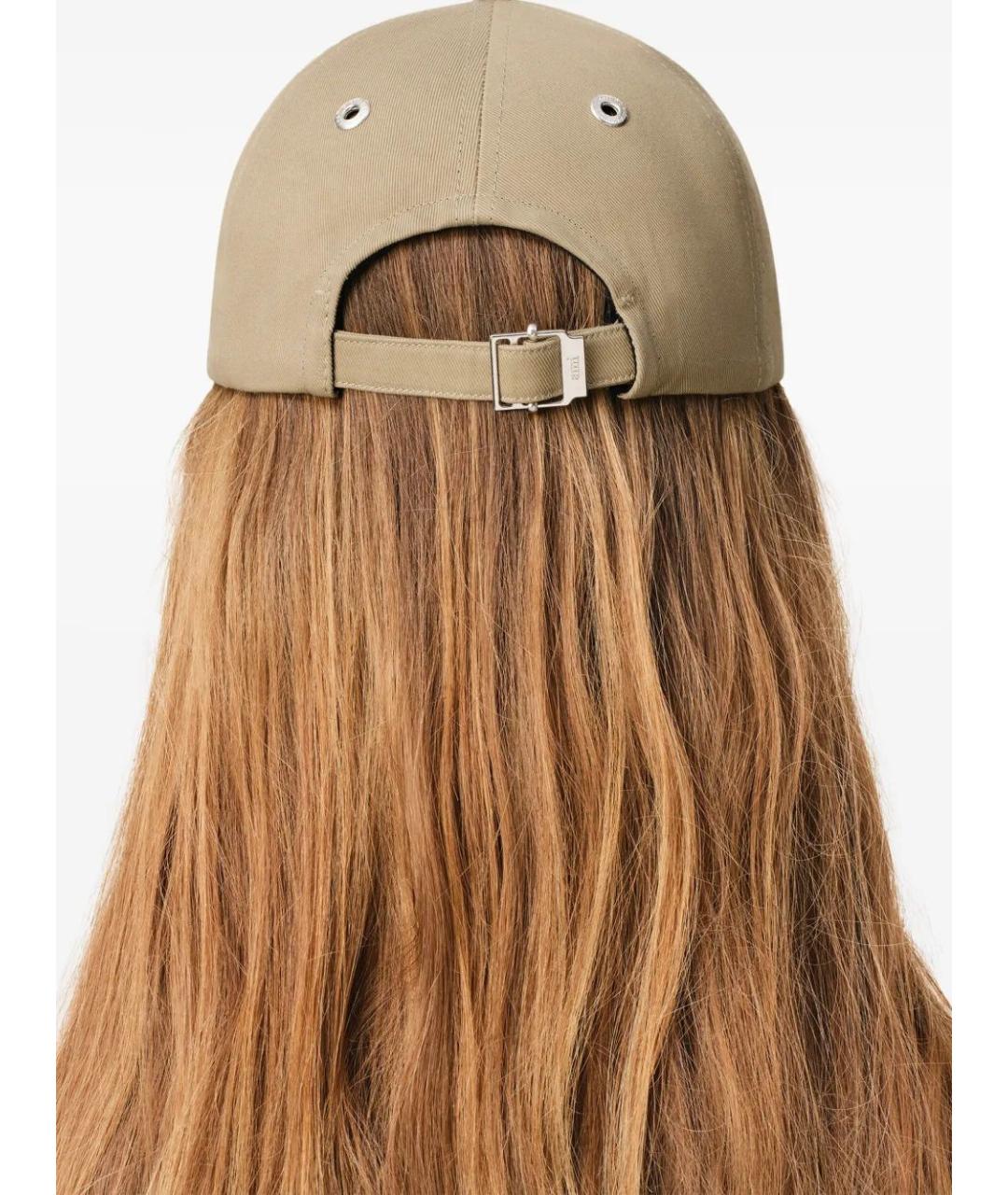Ami Paris Бежевая хлопковая кепка/бейсболка, фото 4
