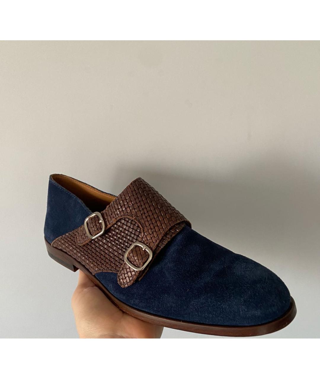 DOUCAL'S Темно-синие замшевые ботинки, фото 2