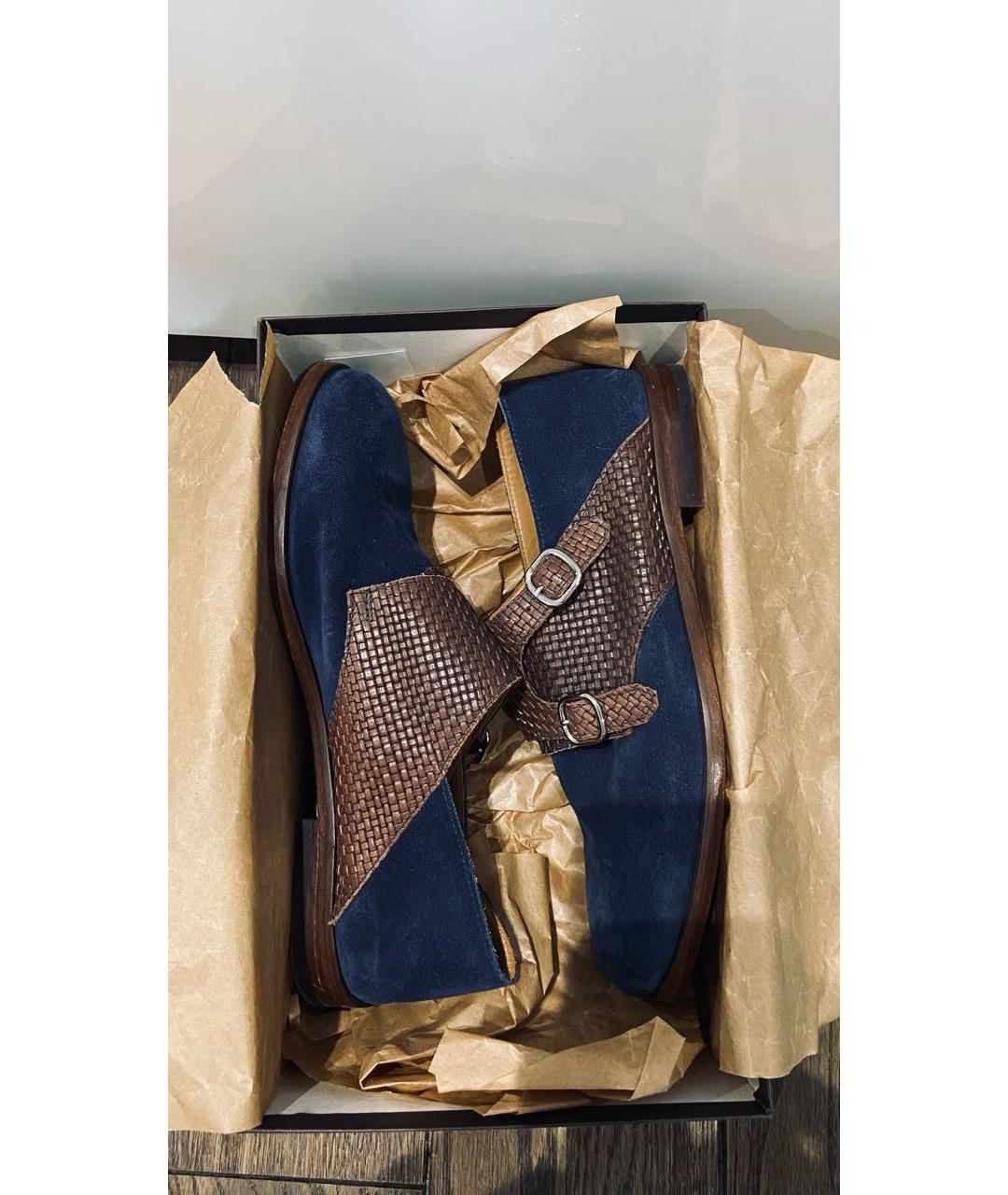 DOUCAL'S Темно-синие замшевые ботинки, фото 5