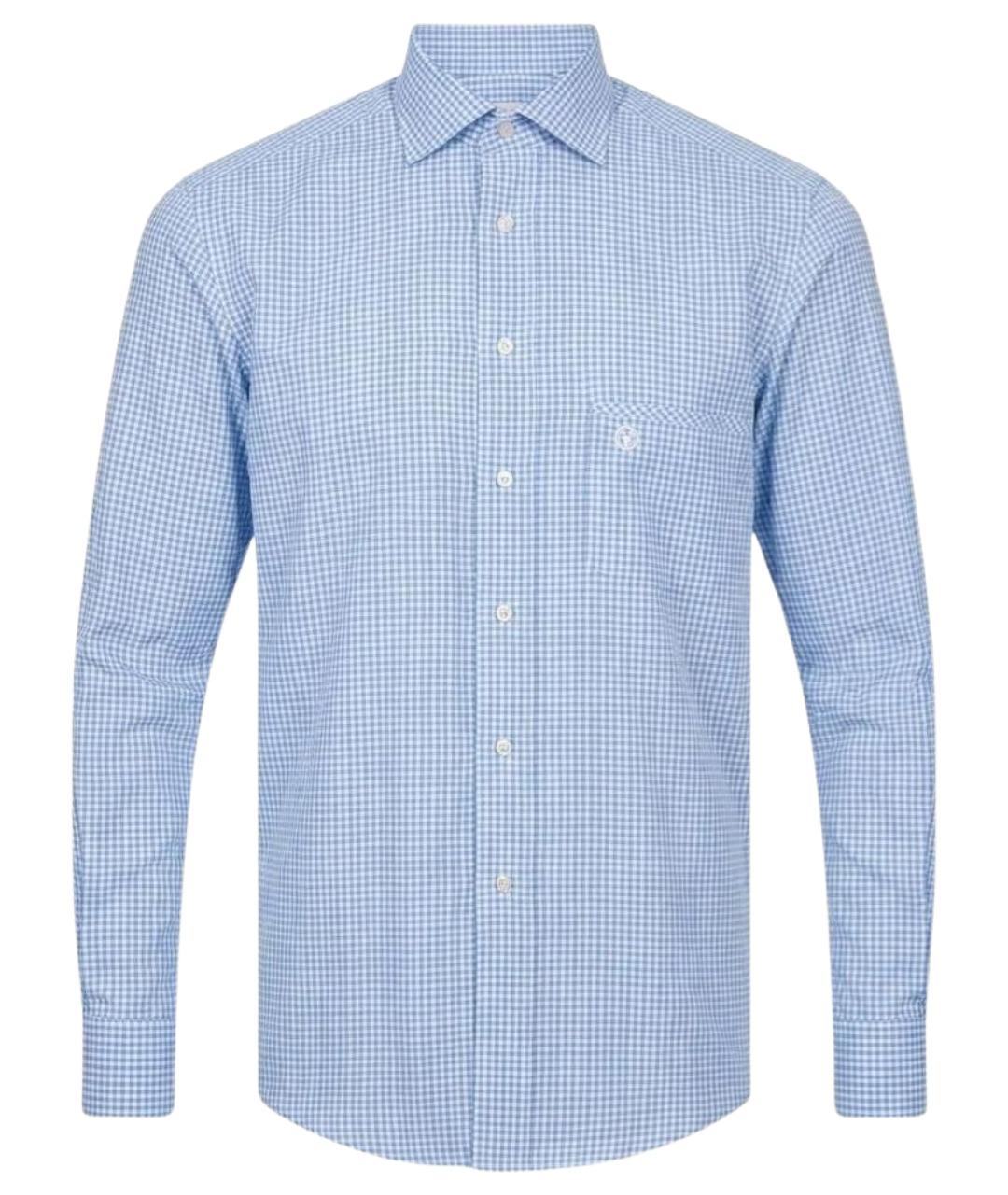 STEFANO RICCI Голубая хлопковая кэжуал рубашка, фото 1