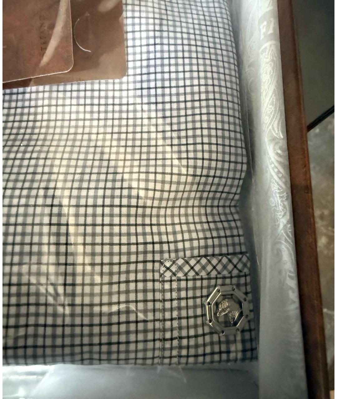 STEFANO RICCI Голубая хлопковая кэжуал рубашка, фото 4