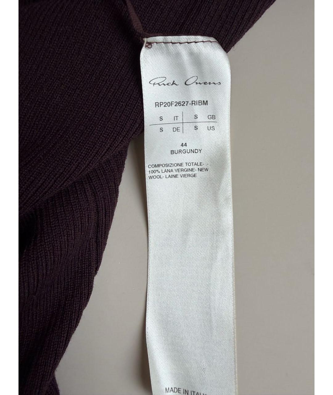 RICK OWENS Коричневое шерстяное коктейльное платье, фото 5