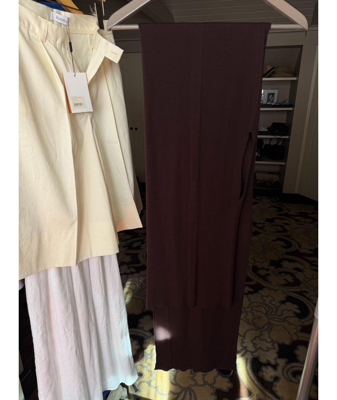 RICK OWENS Коричневое шерстяное коктейльное платье, фото 2