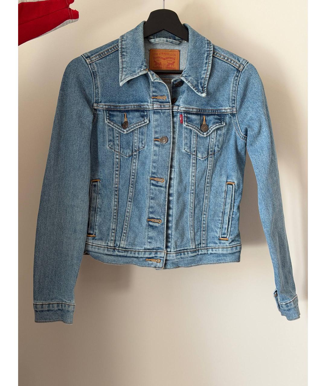 LEVI'S Голубая деним куртка, фото 4