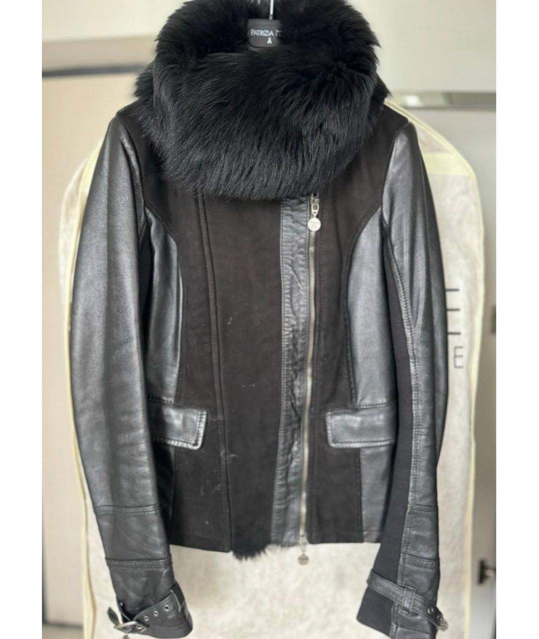 PATRIZIA PEPE Черная кожаная куртка, фото 3