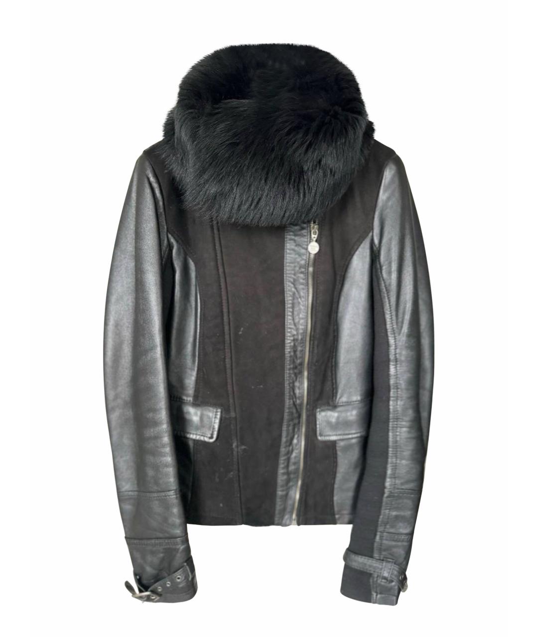 PATRIZIA PEPE Черная кожаная куртка, фото 1