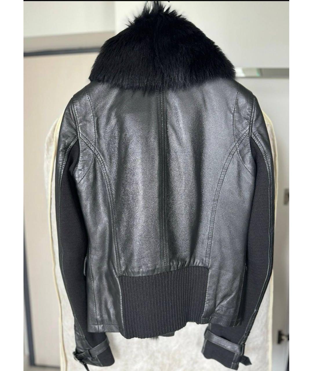 PATRIZIA PEPE Черная кожаная куртка, фото 2