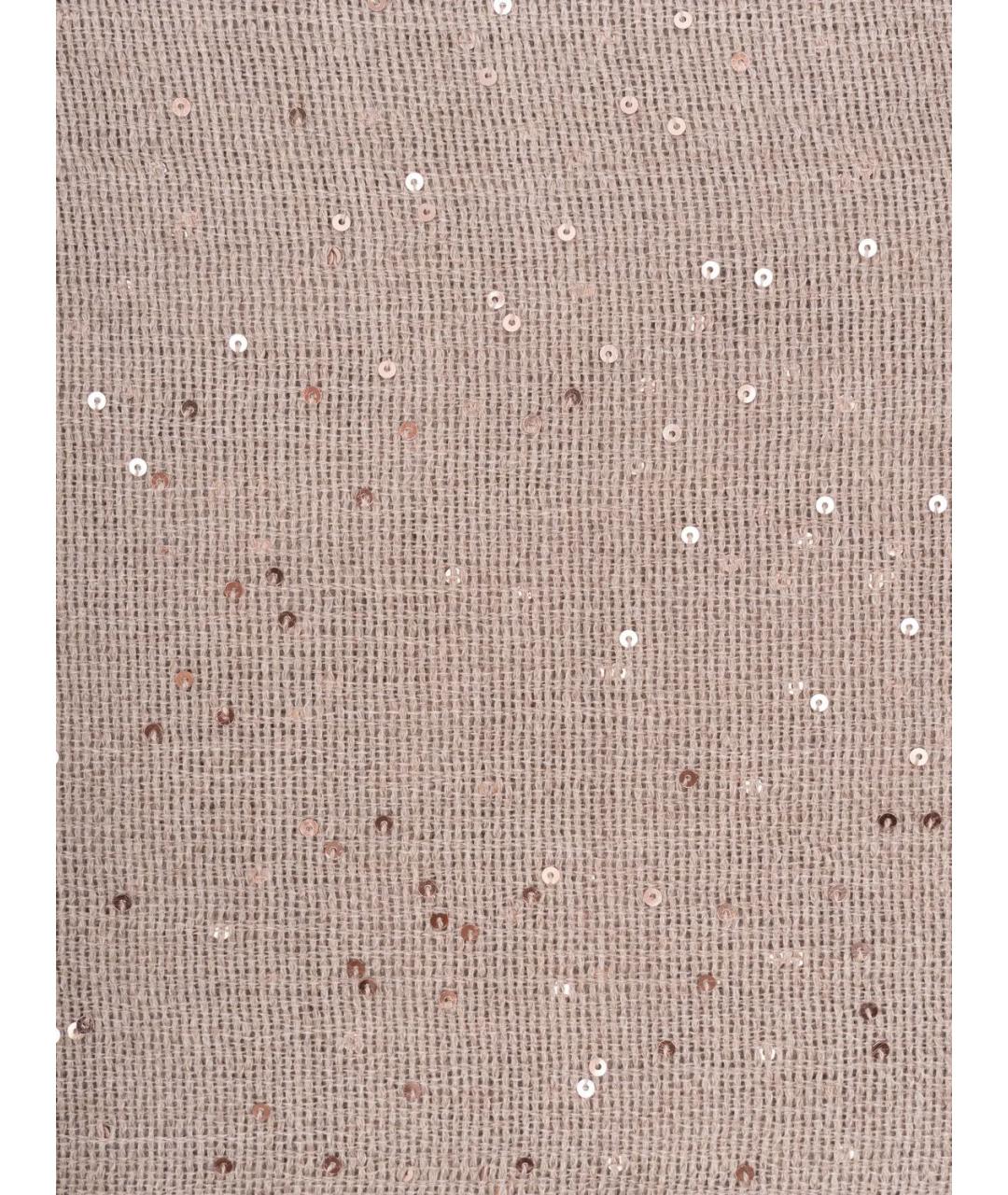 BRUNELLO CUCINELLI Бежевый кашемировый шарф, фото 5