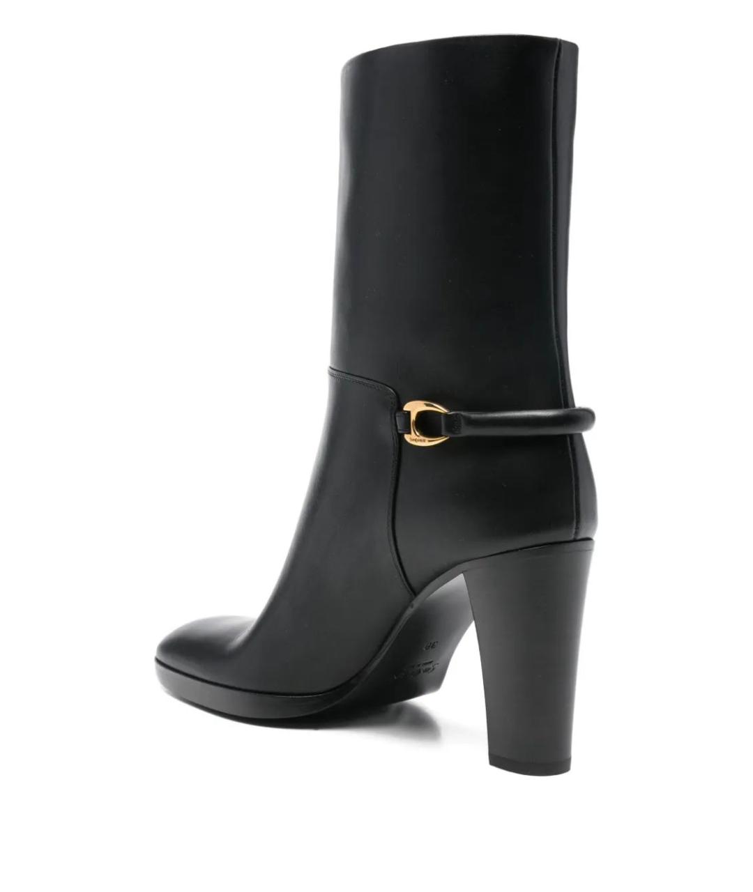 SAINT LAURENT Черные кожаные ботильоны, фото 3