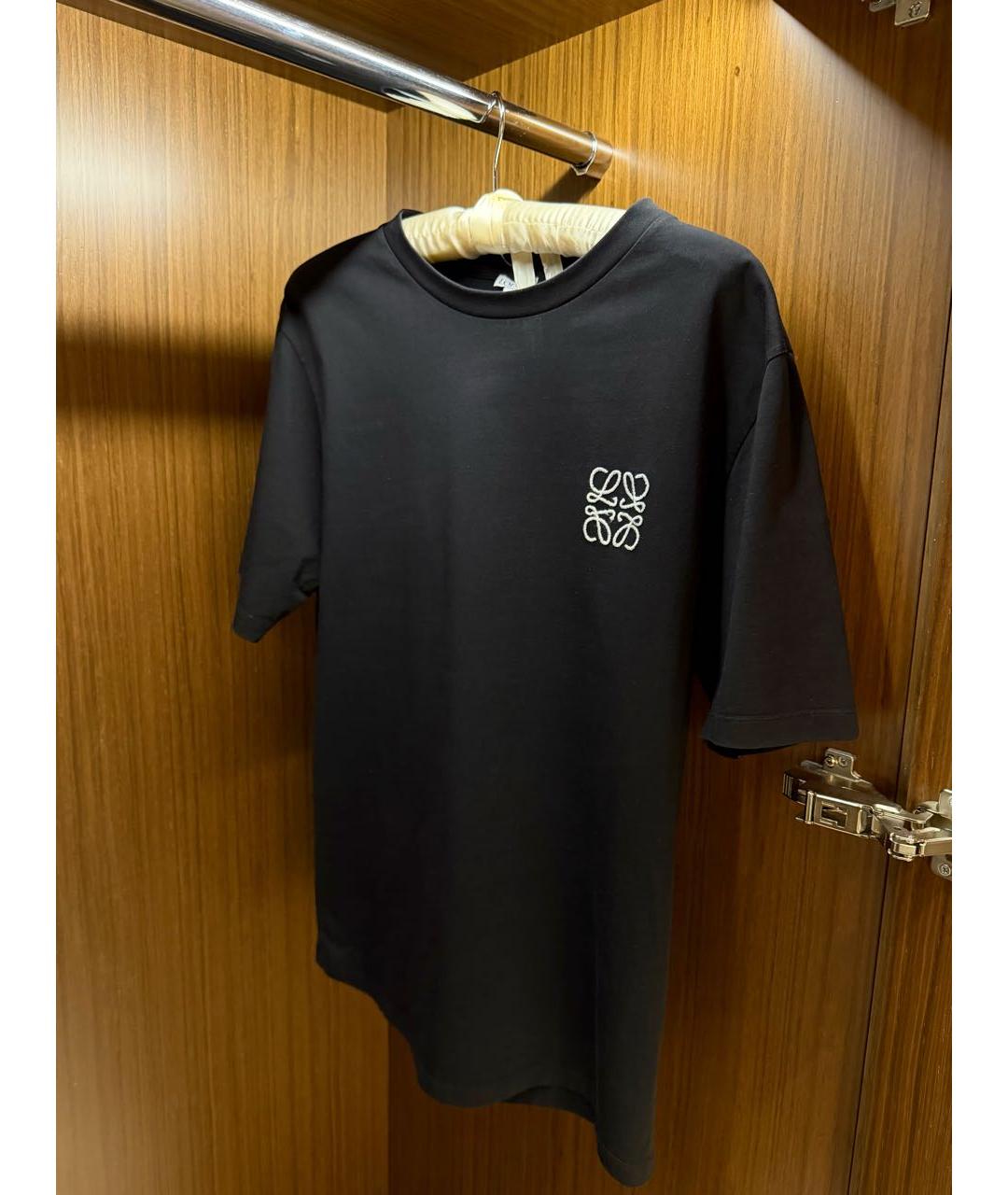 LOEWE Черная хлопковая футболка, фото 2
