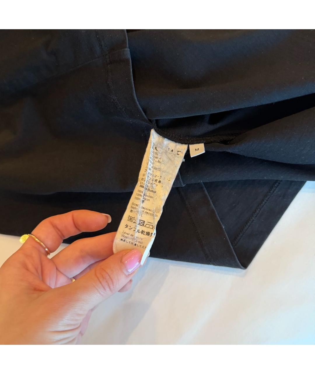 LOEWE Черная хлопковая футболка, фото 8