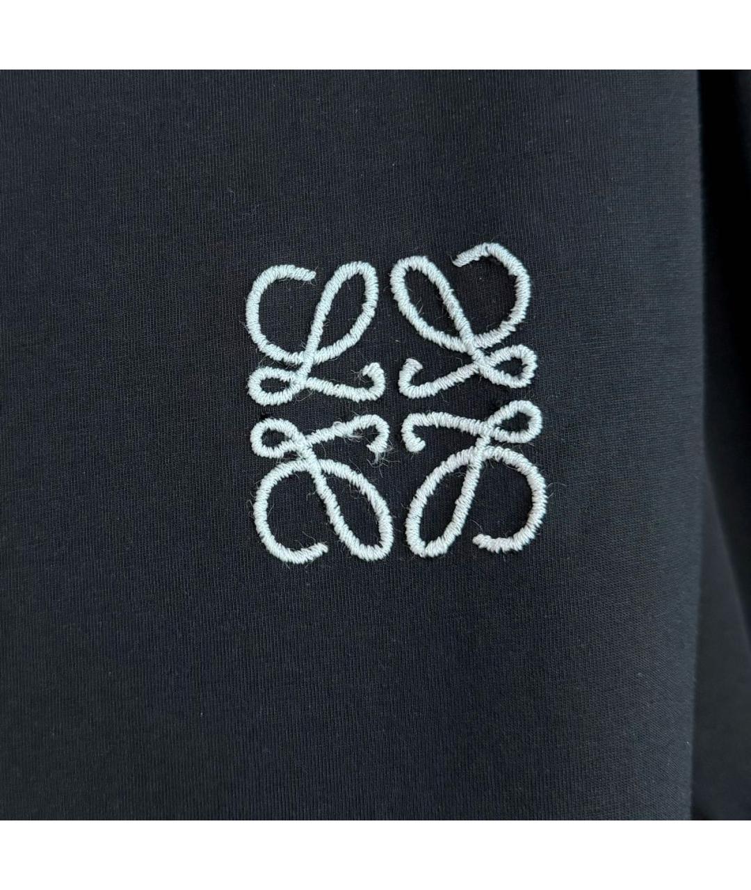 LOEWE Черная хлопковая футболка, фото 7