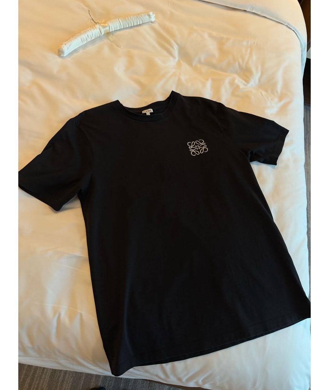 LOEWE Черная хлопковая футболка, фото 4