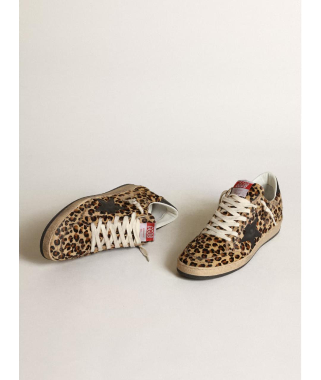 GOLDEN GOOSE DELUXE BRAND Коричневые кожаные кеды, фото 2