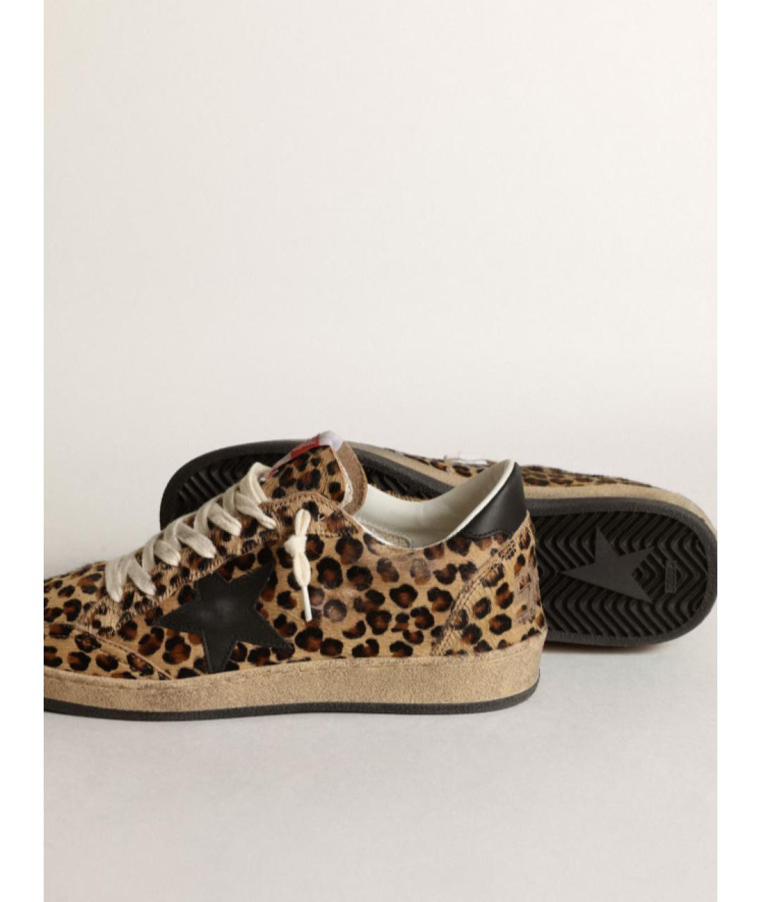 GOLDEN GOOSE DELUXE BRAND Коричневые кожаные кеды, фото 3