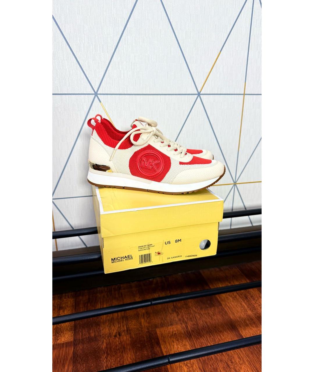 MICHAEL KORS Красные низкие кроссовки / кеды, фото 5