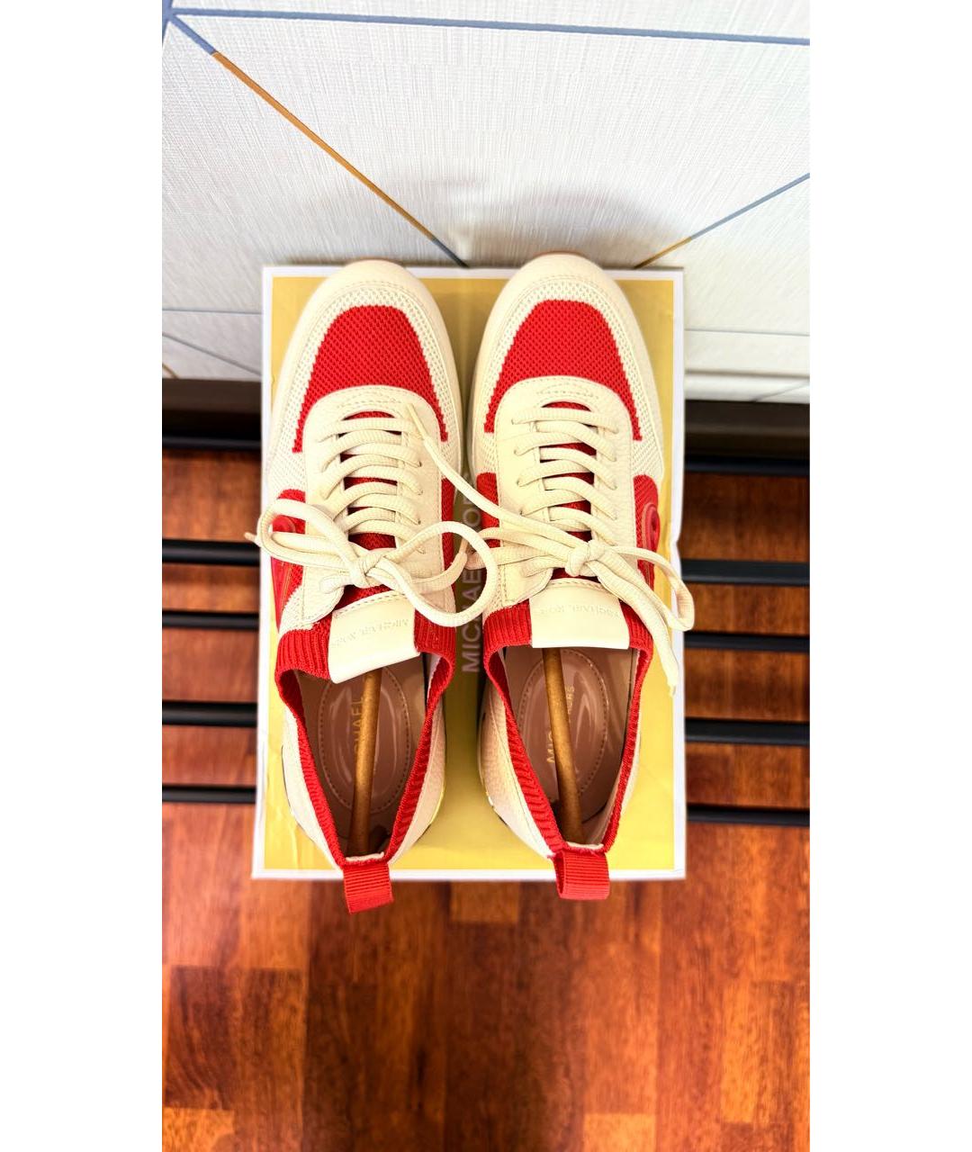 MICHAEL KORS Красные низкие кроссовки / кеды, фото 3