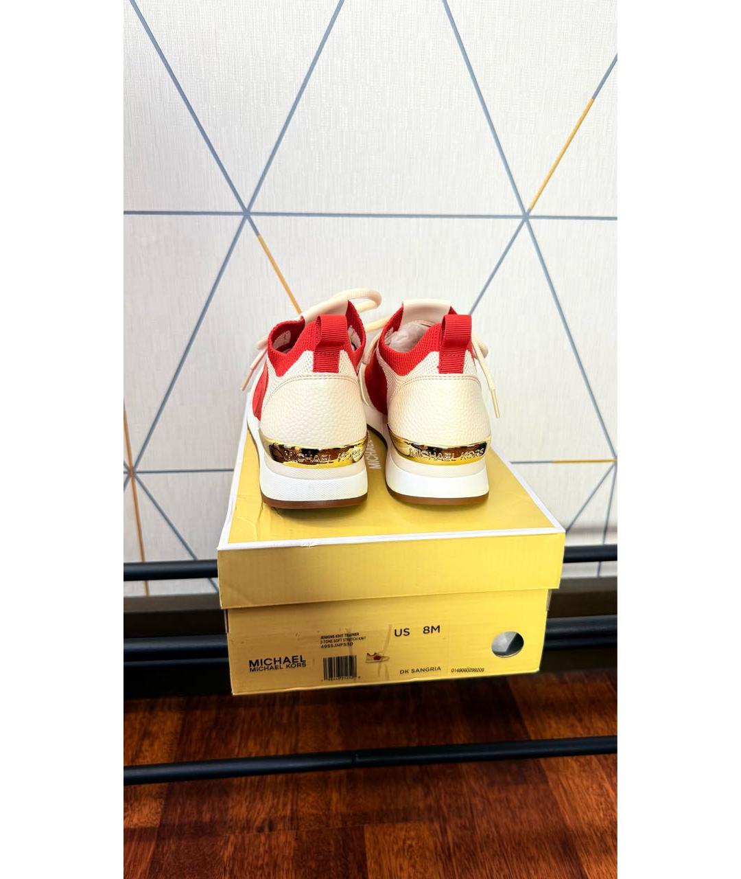 MICHAEL KORS Красные низкие кроссовки / кеды, фото 4