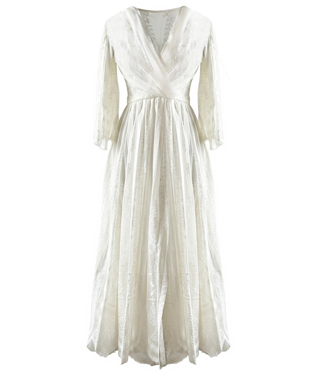 DOLCE&GABBANA Белое хлопко-эластановое коктейльное платье, фото 1