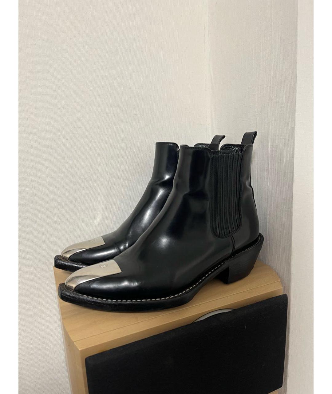 LOUIS VUITTON Черные кожаные ботинки, фото 4