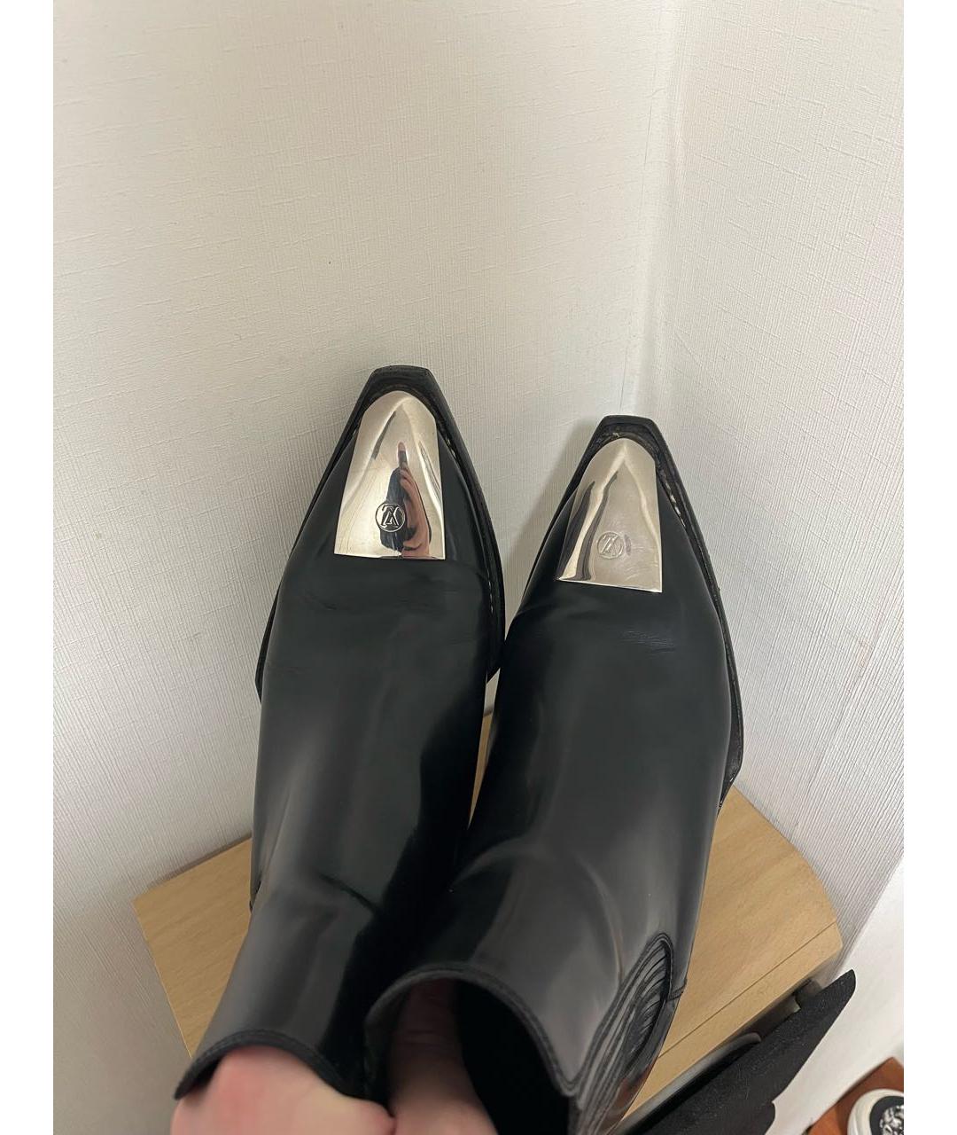 LOUIS VUITTON Черные кожаные ботинки, фото 7