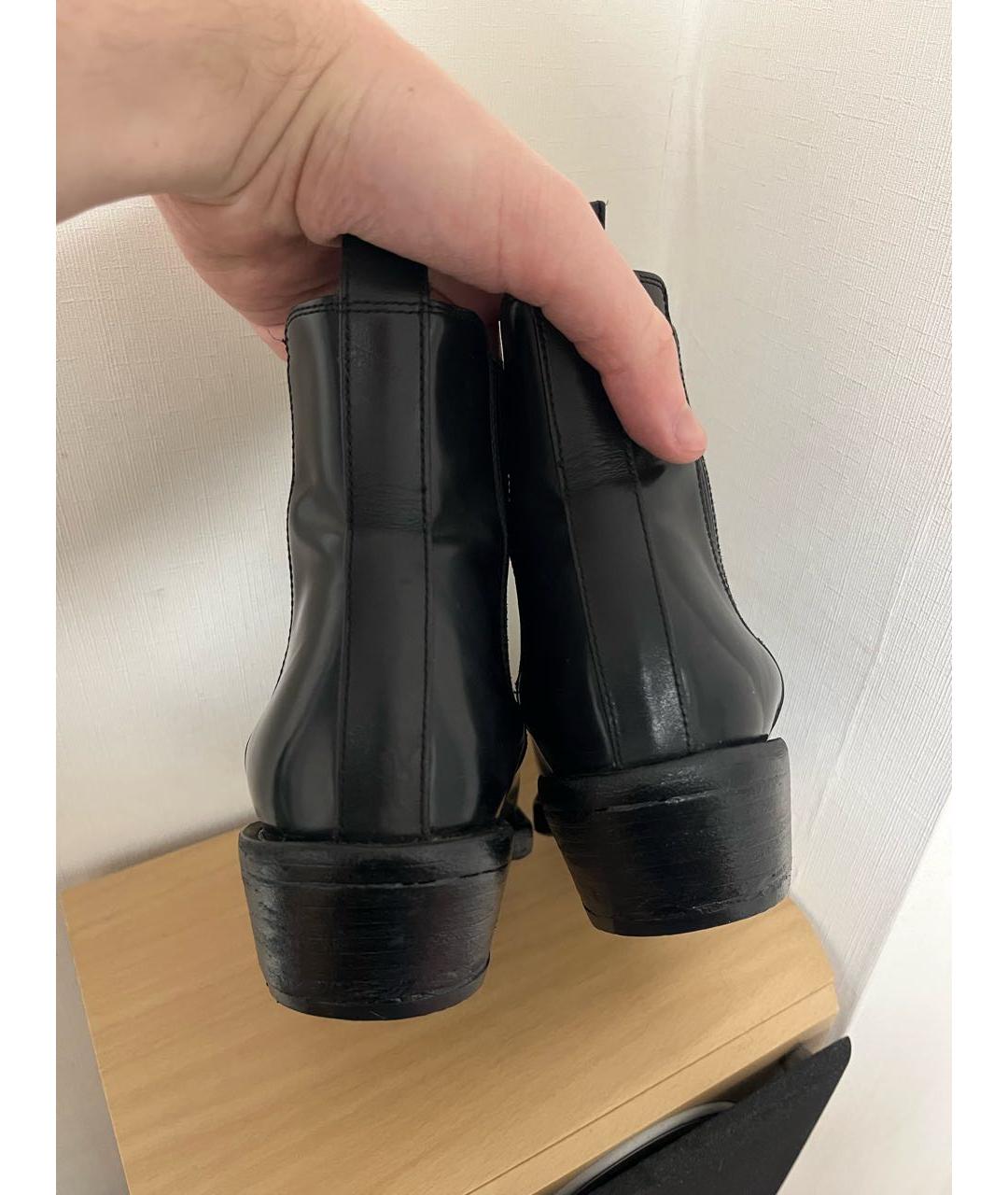 LOUIS VUITTON Черные кожаные ботинки, фото 6