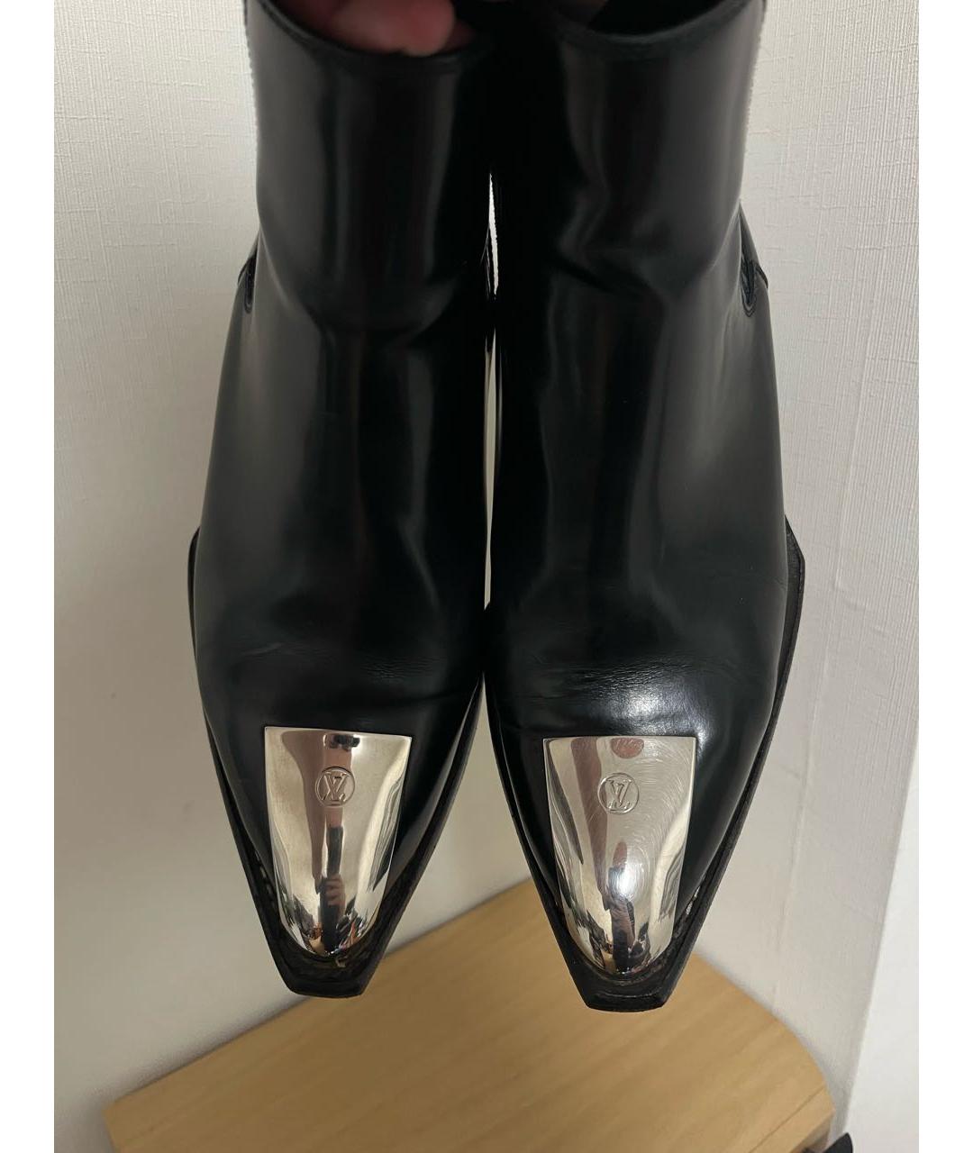 LOUIS VUITTON Черные кожаные ботинки, фото 5