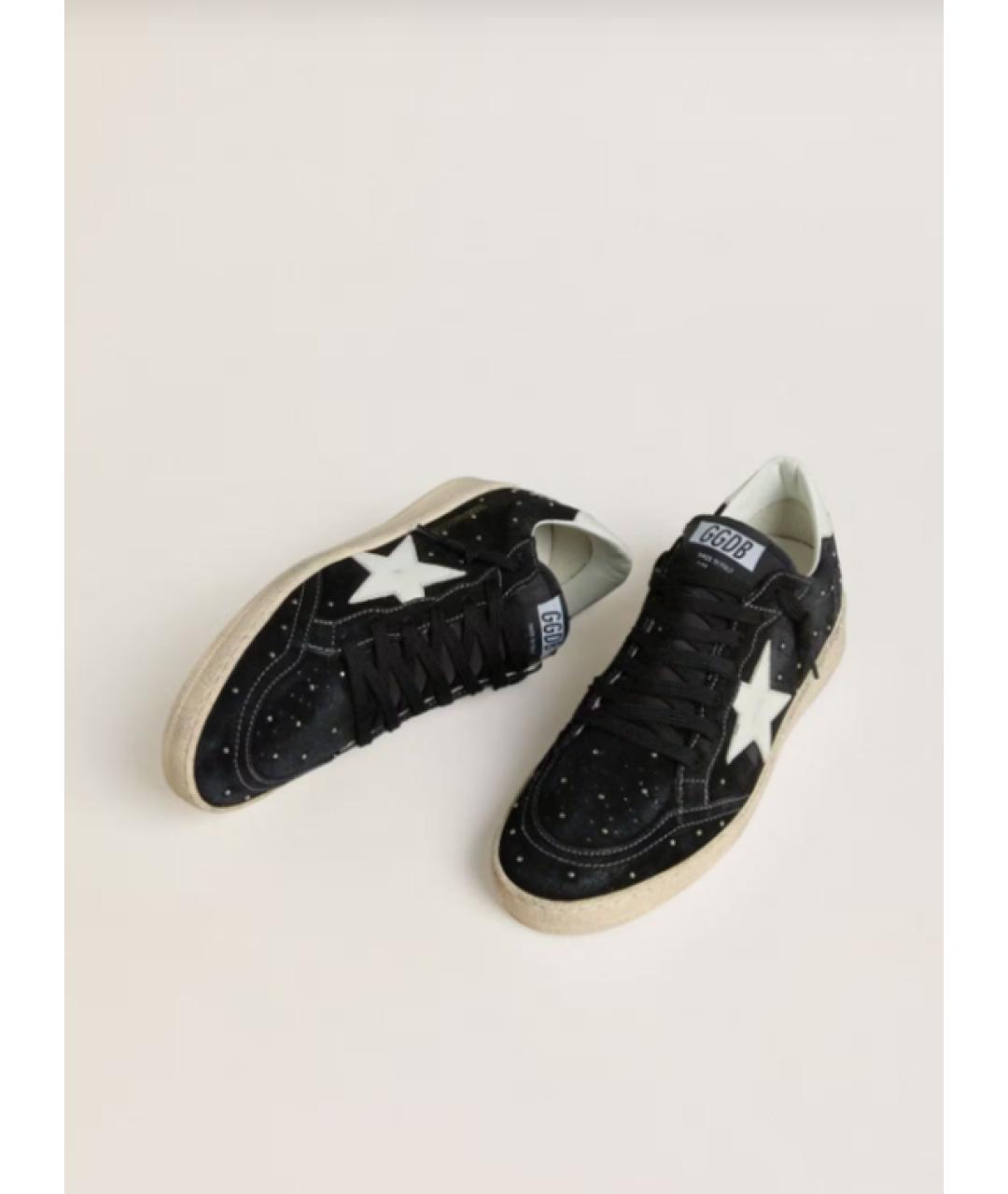 GOLDEN GOOSE DELUXE BRAND Черные кожаные кеды, фото 2