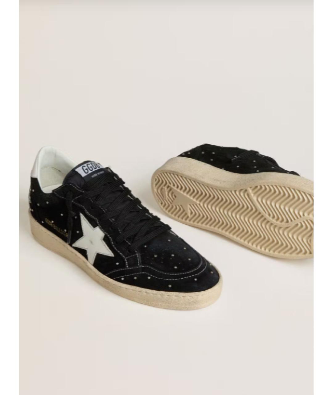 GOLDEN GOOSE DELUXE BRAND Черные кожаные кеды, фото 3