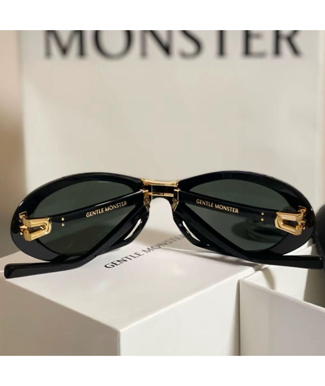GENTLE MONSTER Черные пластиковые солнцезащитные очки, фото 5