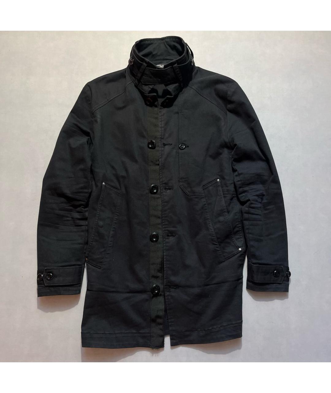 DOLCE&GABBANA Темно-синее хлопковое пальто, фото 1