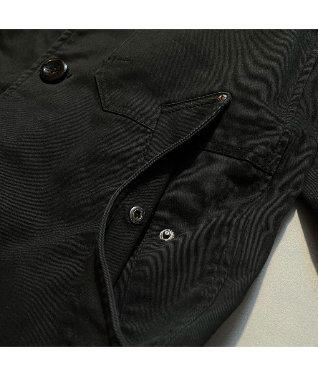 DOLCE&GABBANA Темно-синее хлопковое пальто, фото 6