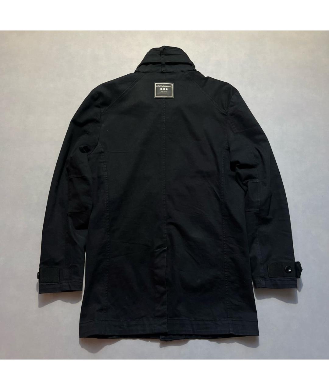 DOLCE&GABBANA Темно-синее хлопковое пальто, фото 2