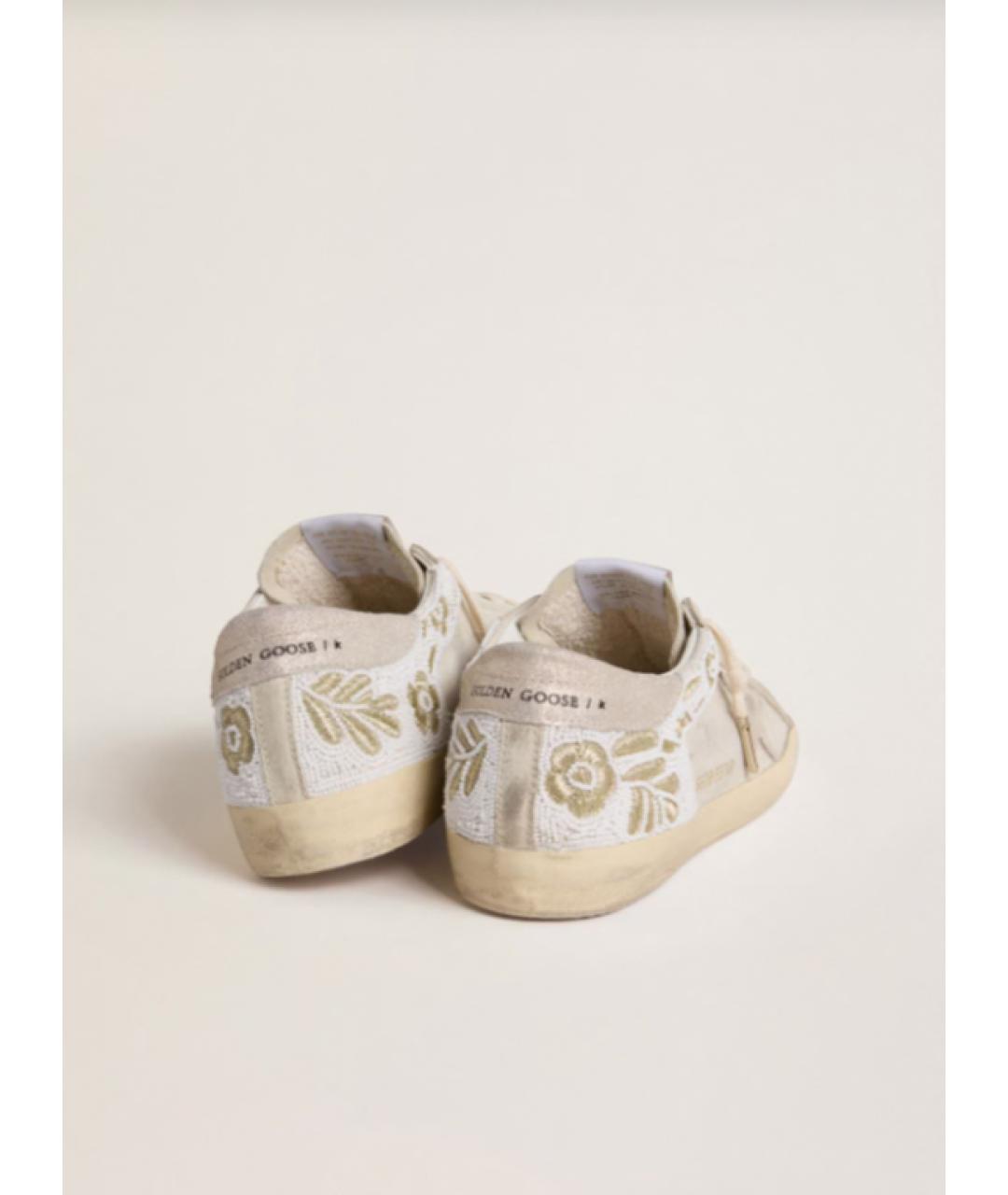 GOLDEN GOOSE DELUXE BRAND Бежевые кожаные кеды, фото 4