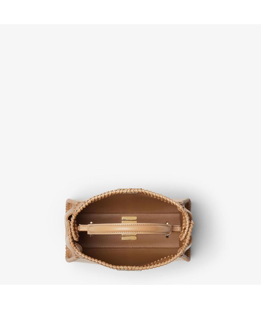 FENDI Бежевая кожаная сумка тоут, фото 4