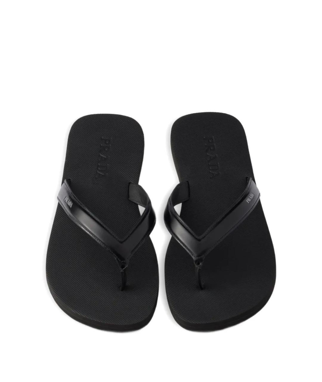 PRADA Черные шлепанцы, фото 4