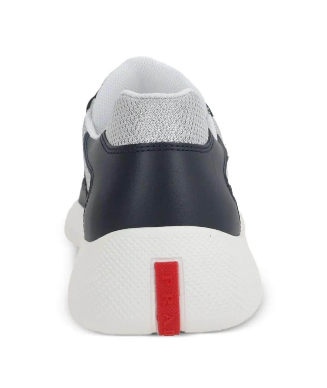 PRADA Кожаные низкие кроссовки / кеды, фото 3