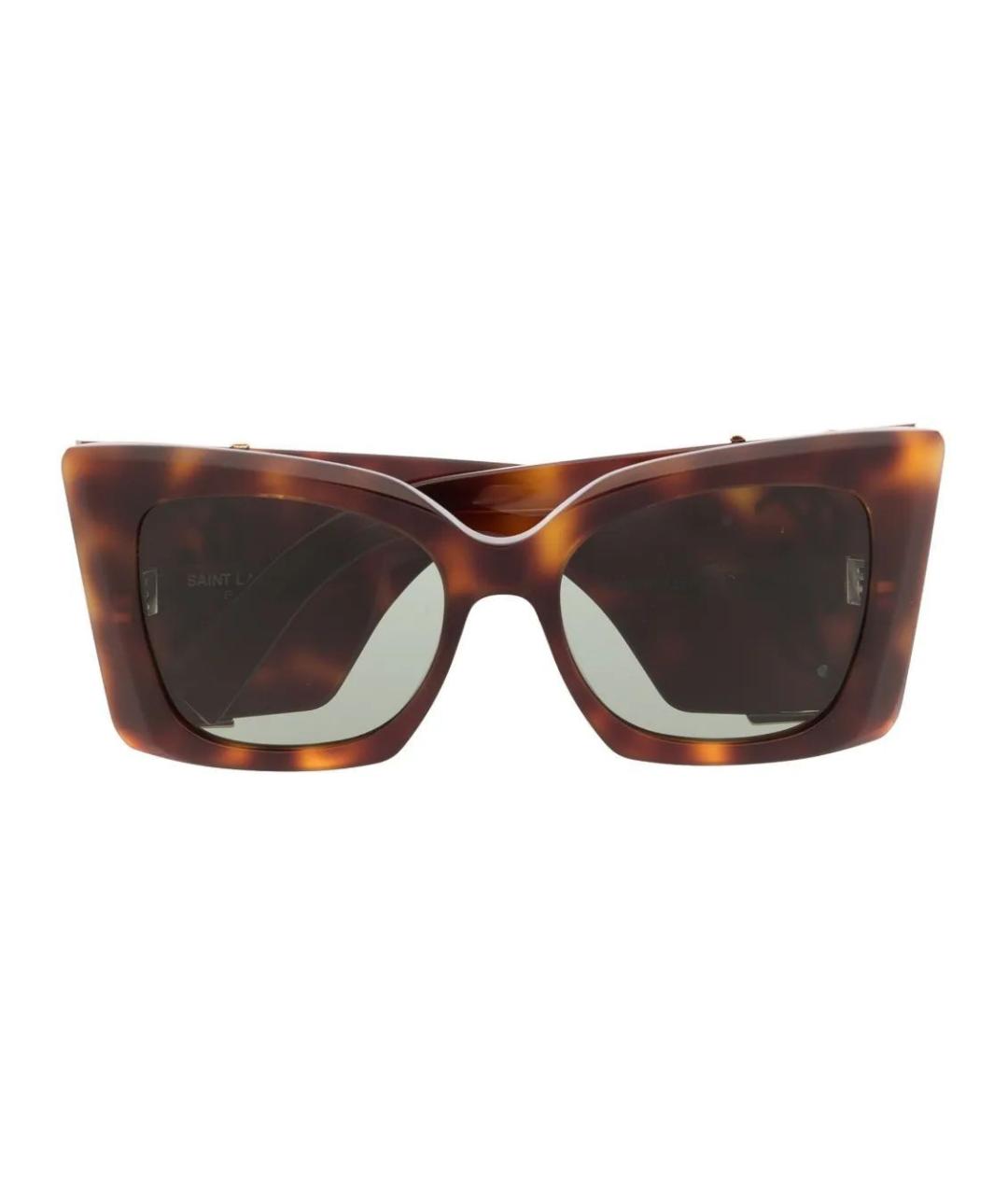 SAINT LAURENT Коричневые солнцезащитные очки, фото 1