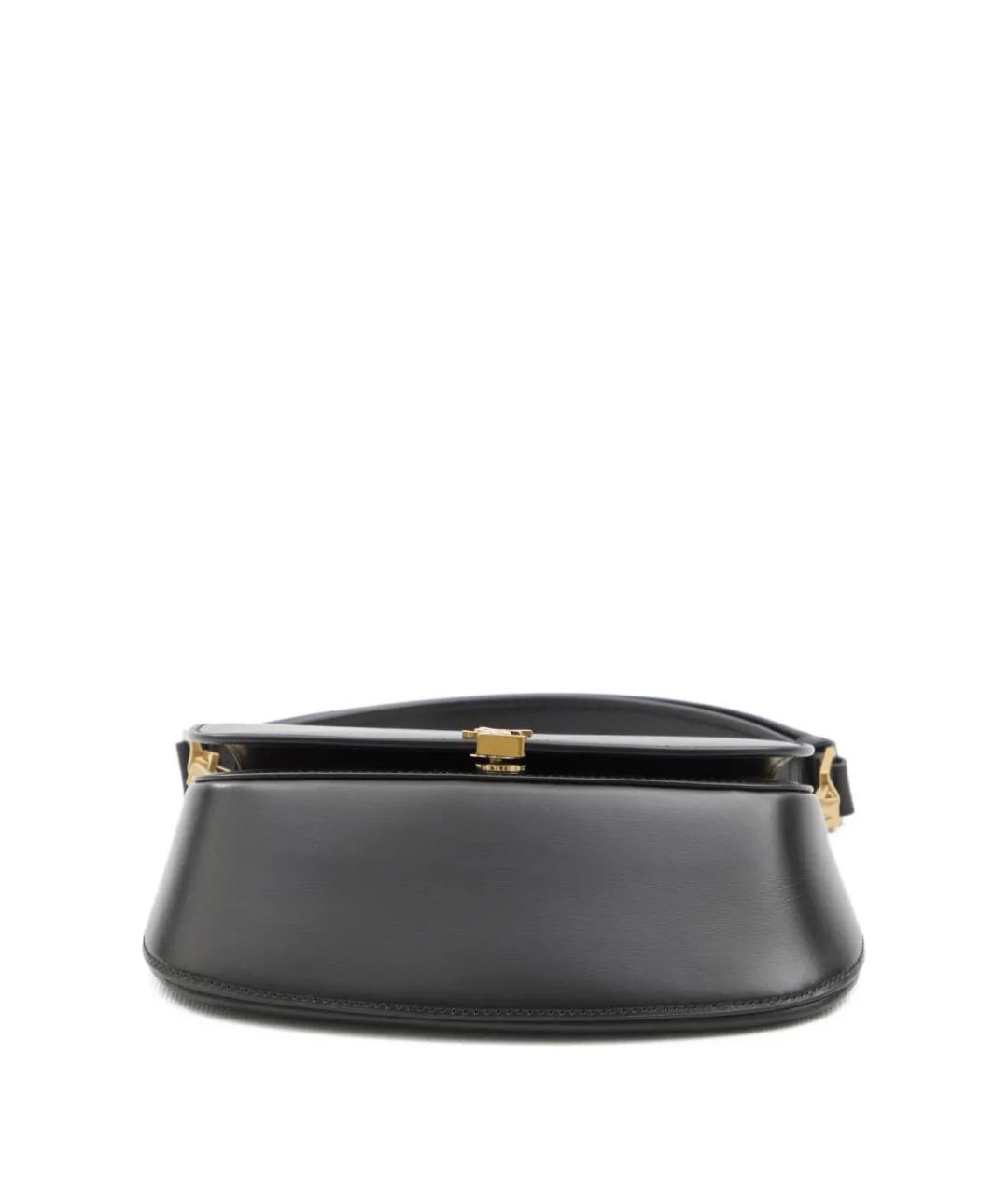 SAINT LAURENT Черная кожаная сумка через плечо, фото 3