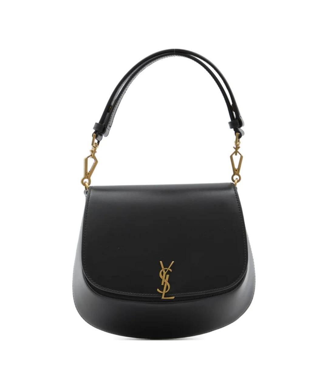 SAINT LAURENT Черная кожаная сумка через плечо, фото 1