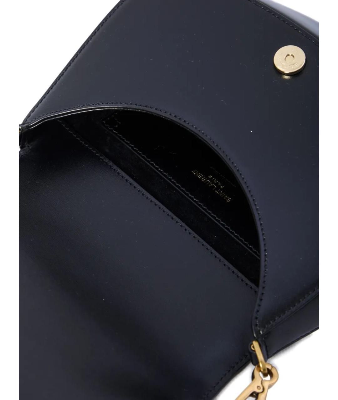 SAINT LAURENT Черная кожаная сумка через плечо, фото 4