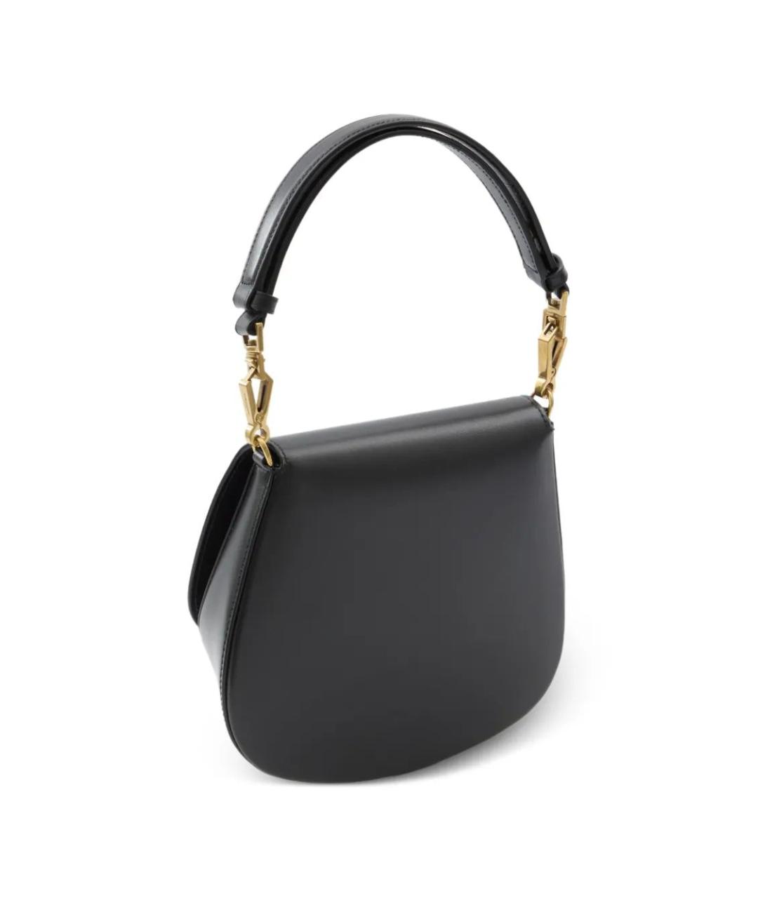 SAINT LAURENT Черная кожаная сумка через плечо, фото 2