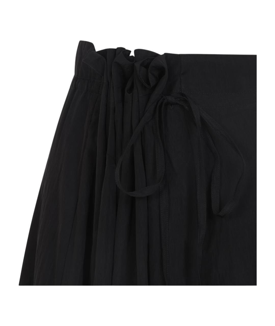 STUDIO NICHOLSON Черная вискозная юбка миди, фото 3