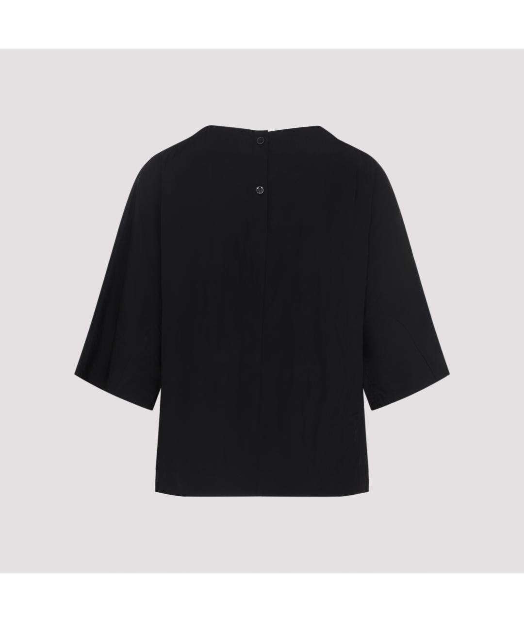 STUDIO NICHOLSON Черная вискозная футболка, фото 4