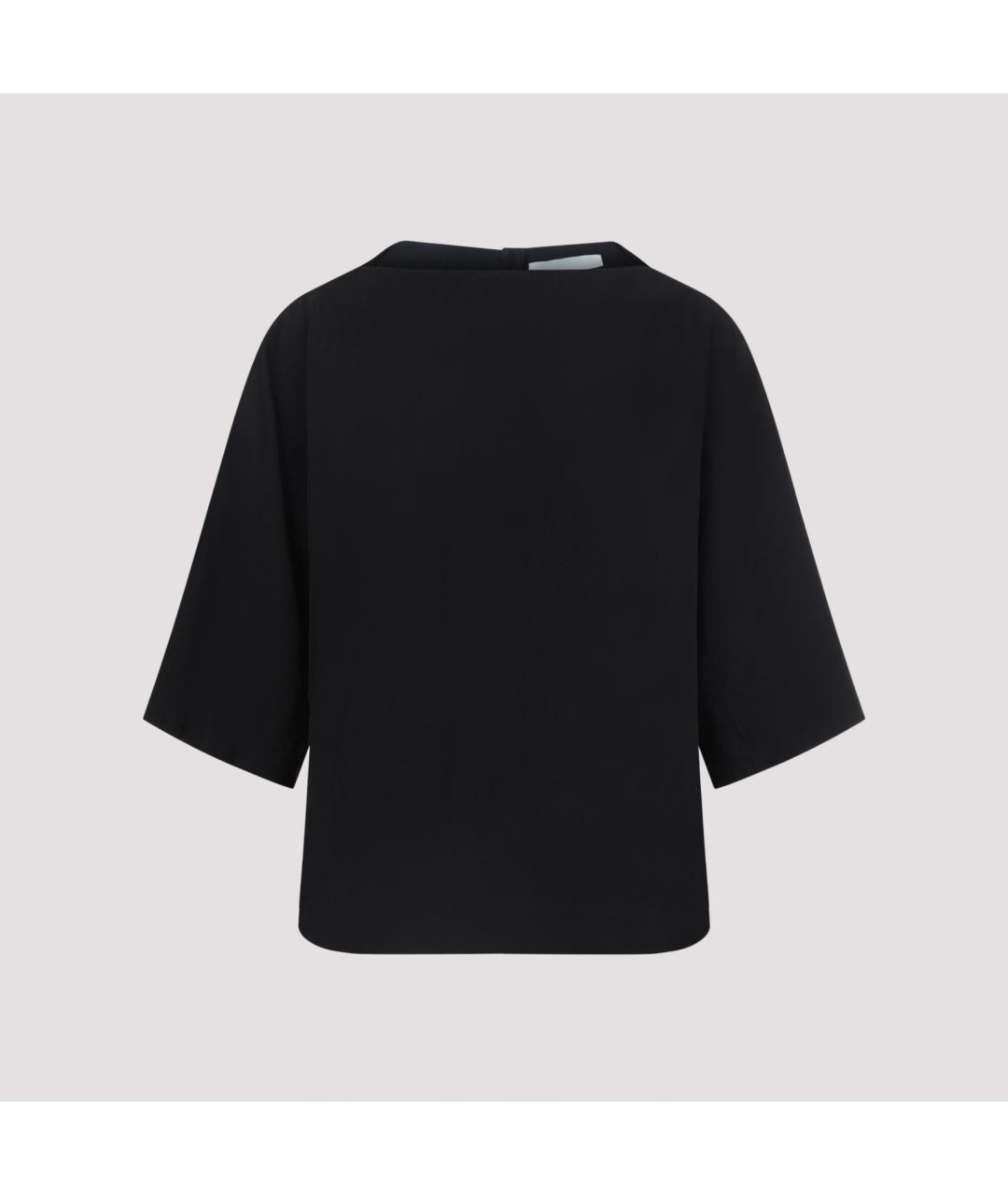 STUDIO NICHOLSON Черная вискозная футболка, фото 3