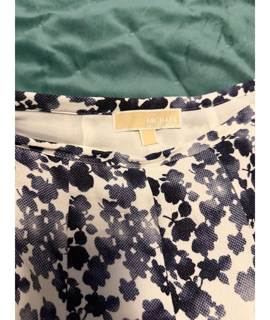 MICHAEL KORS Синяя вискозная юбка мини, фото 3