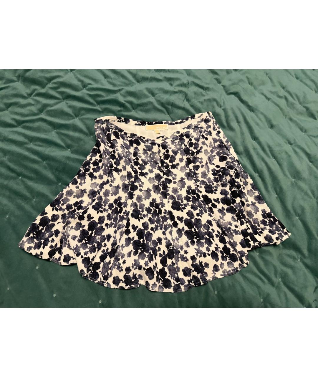 MICHAEL KORS Синяя вискозная юбка мини, фото 8